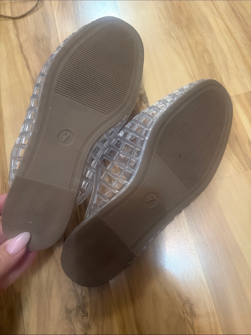 Old Navy Clear Jelly Slide Mules - Picture 2 of 3